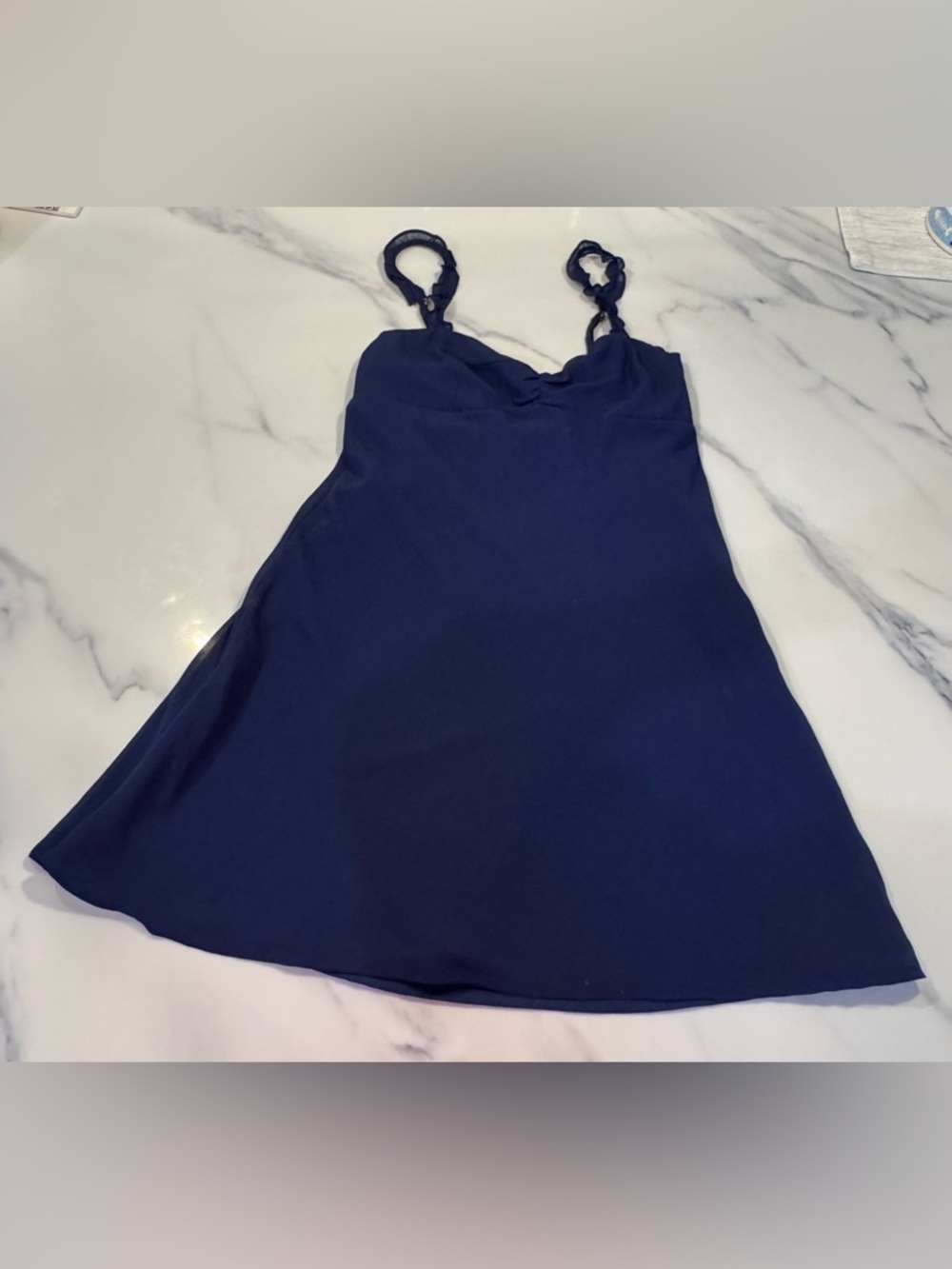 Urban Outfitters Navy Maxi Dress with Knotted Straps